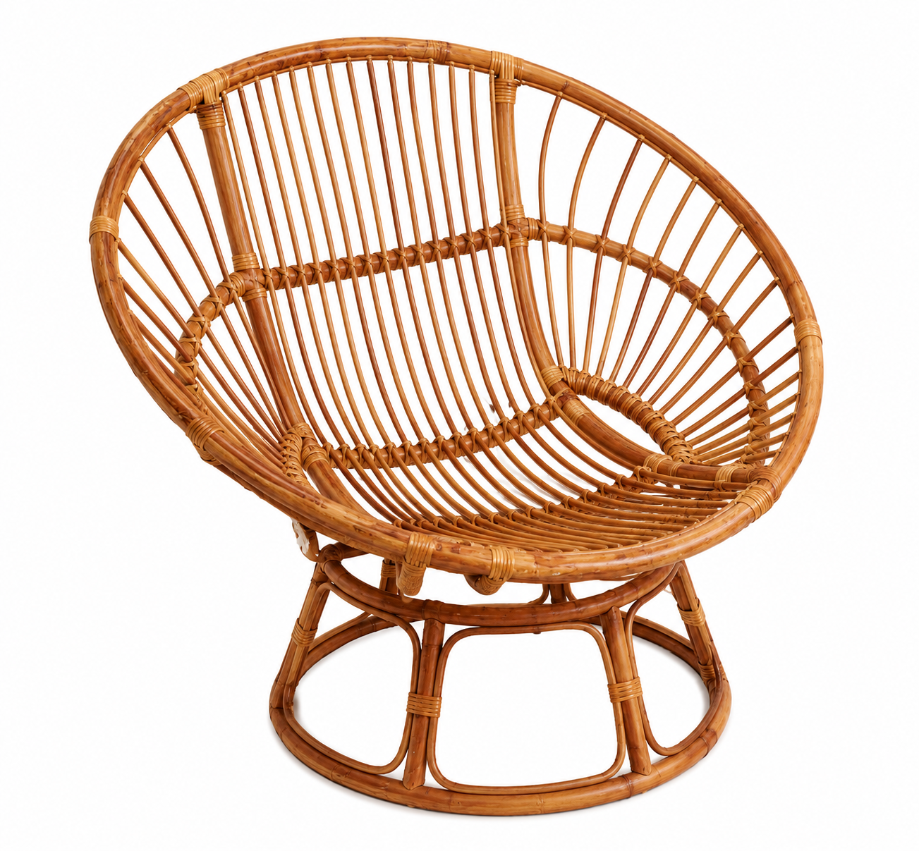 FAUTEUIL PAPASAN EN ROTIN NATUREL